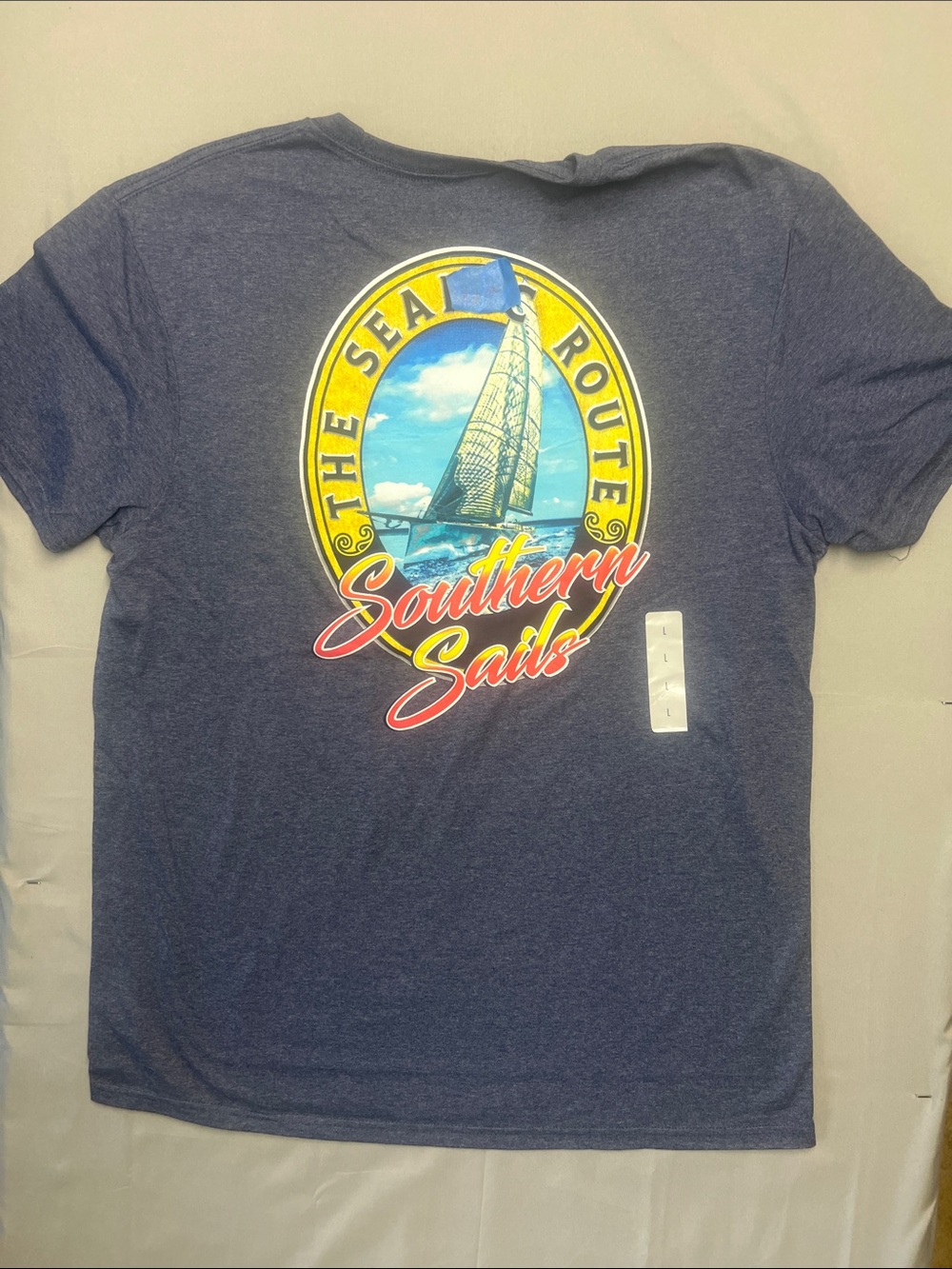 Men's Navy Graphic Tee - The Sea Routes